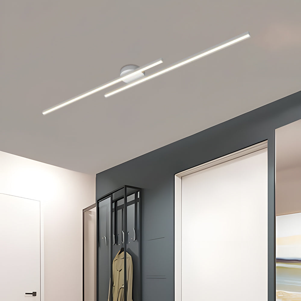 Alurex – Moderne aluminium LED plafondlamp – Semi flush lang design