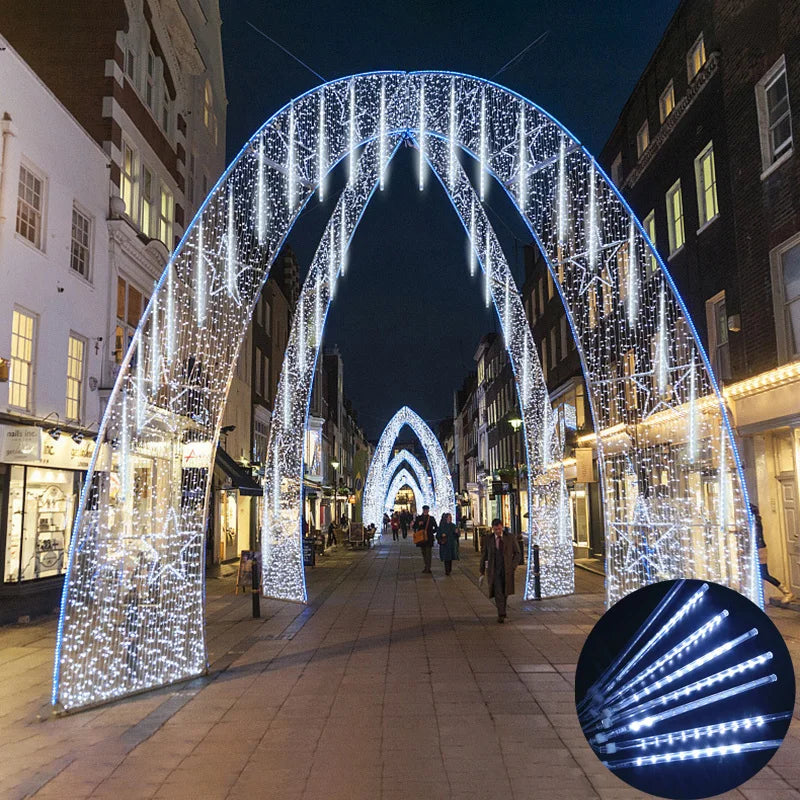 Aurevion LED Meteorenregen Verlichting – Waterdichte Buitendecoratie met 8 Buizen & Energiezuinige LED’s