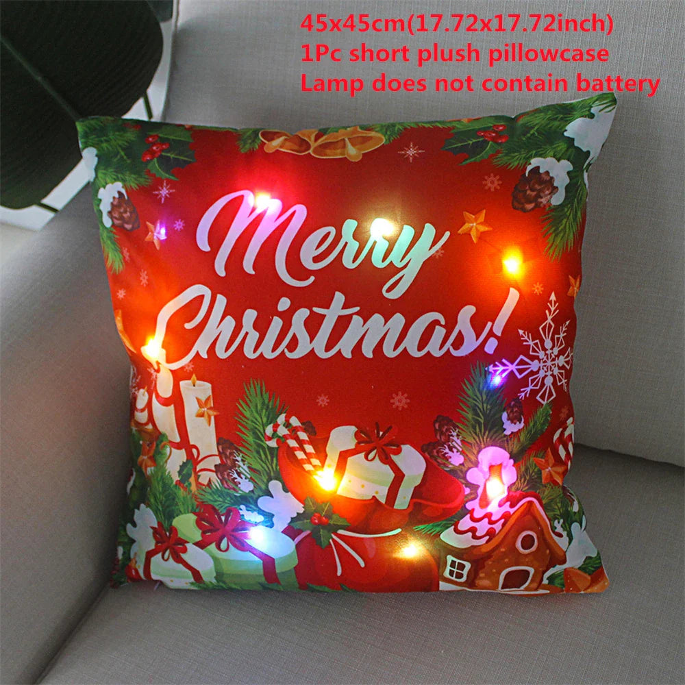 LED Kussensloop voor Feestdagen - 45x45 cm, Polyester, Machinewasbaar 11