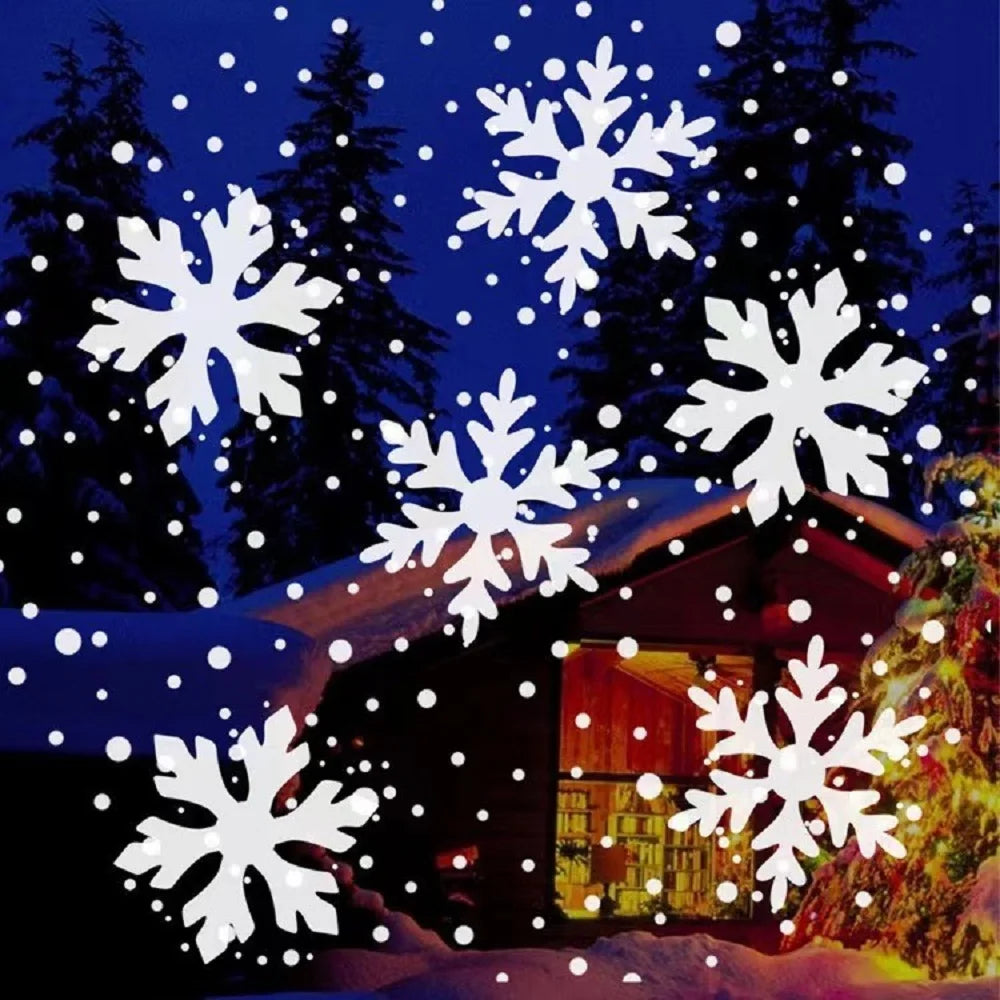 Proyector de copos de nieve LED para exterior - Iluminación navideña USB para ambiente festivo