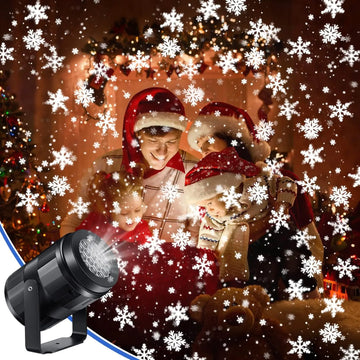 Proyector de copos de nieve LED para exterior - Iluminación navideña USB para ambiente festivo