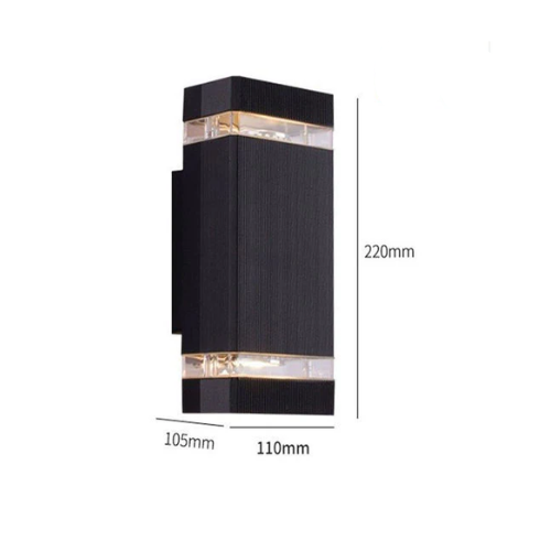 Lumora – Modern up & down outdoor lamp black – IP65 waterproof GU10