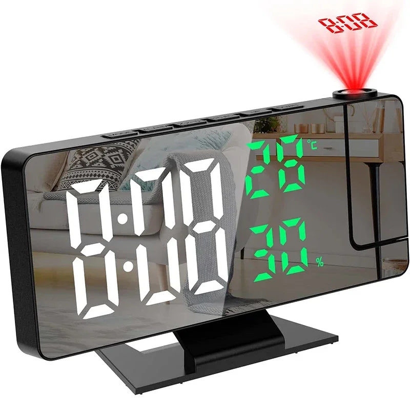 Projex – LED wekker met projectie, temperatuur & snooze – slaapkamerklok