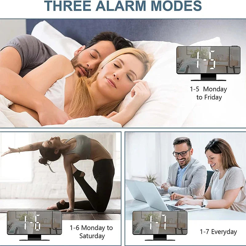 Projex – LED wekker met projectie, temperatuur & snooze – slaapkamerklok