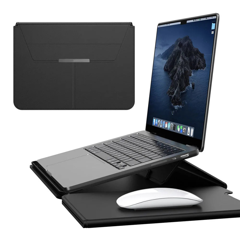 Slevano – Laptop sleeve PU leer 3-in-1 waterdicht – MacBook Air 13"