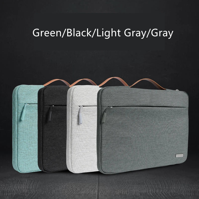 Techlio – Laptop sleeve with compartments shockproof nylon – MacBook & Dell