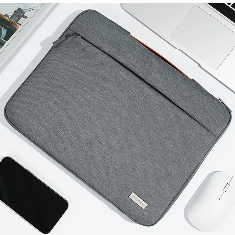 Techlio – Laptop sleeve with compartments shockproof nylon – MacBook & Dell