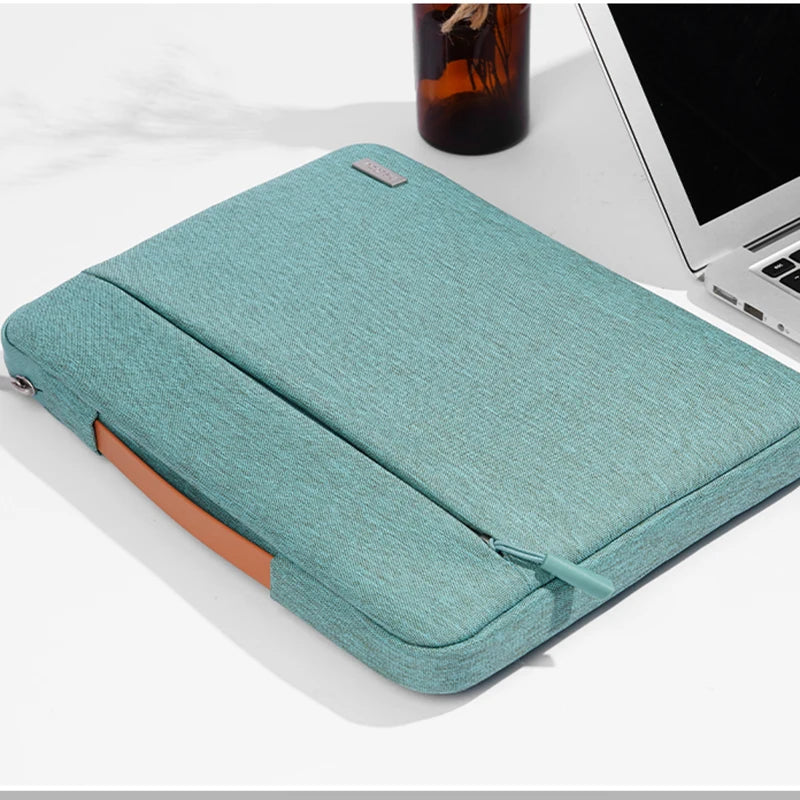 Techlio – Laptop sleeve with compartments shockproof nylon – MacBook & Dell
