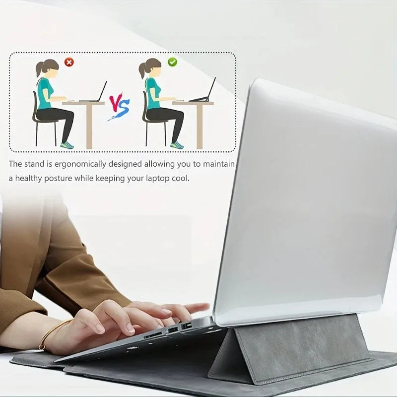 Nordemo – Laptop sleeve waterdicht met standaard – 13.3-15.4 inch