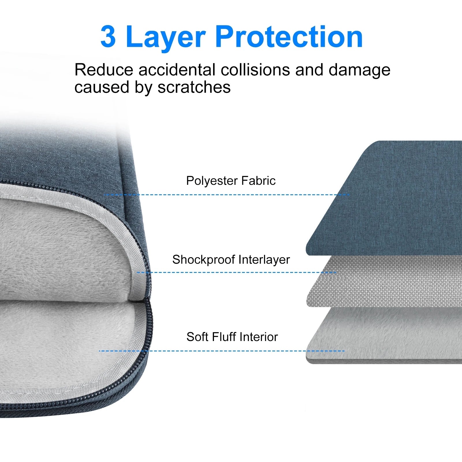 Nexura – Laptop sleeve schokbestendig & lichtgewicht – 15-16,7 inch
