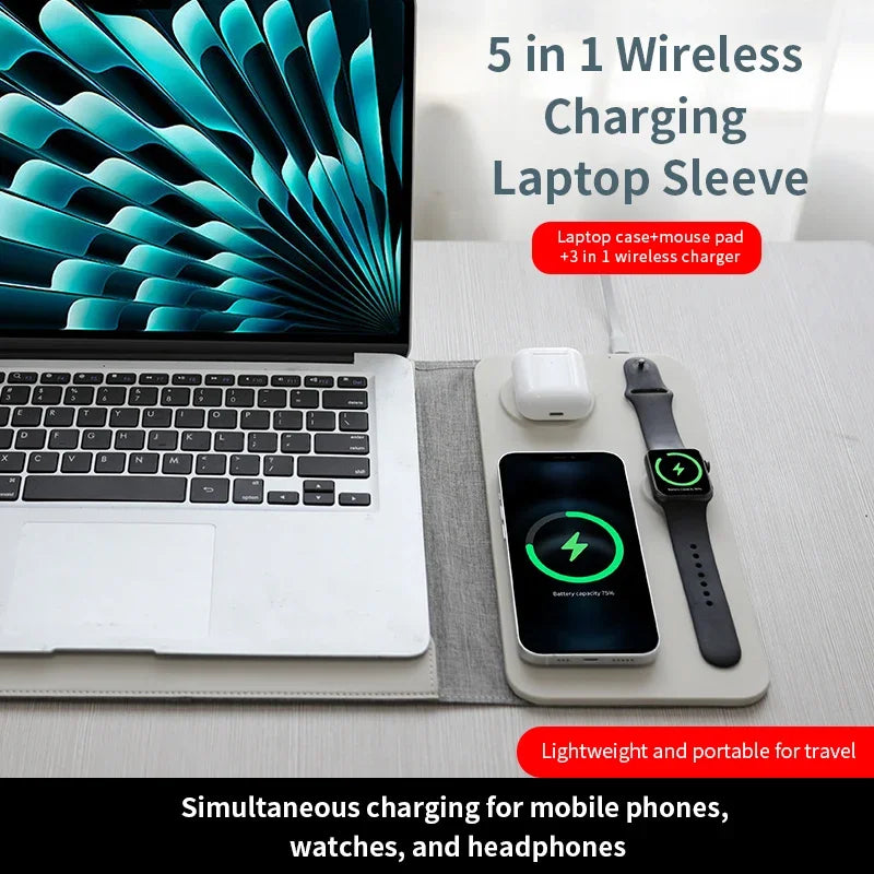 Voltura – Laptop case 14 inch with 3-in-1 charger – work & on the go