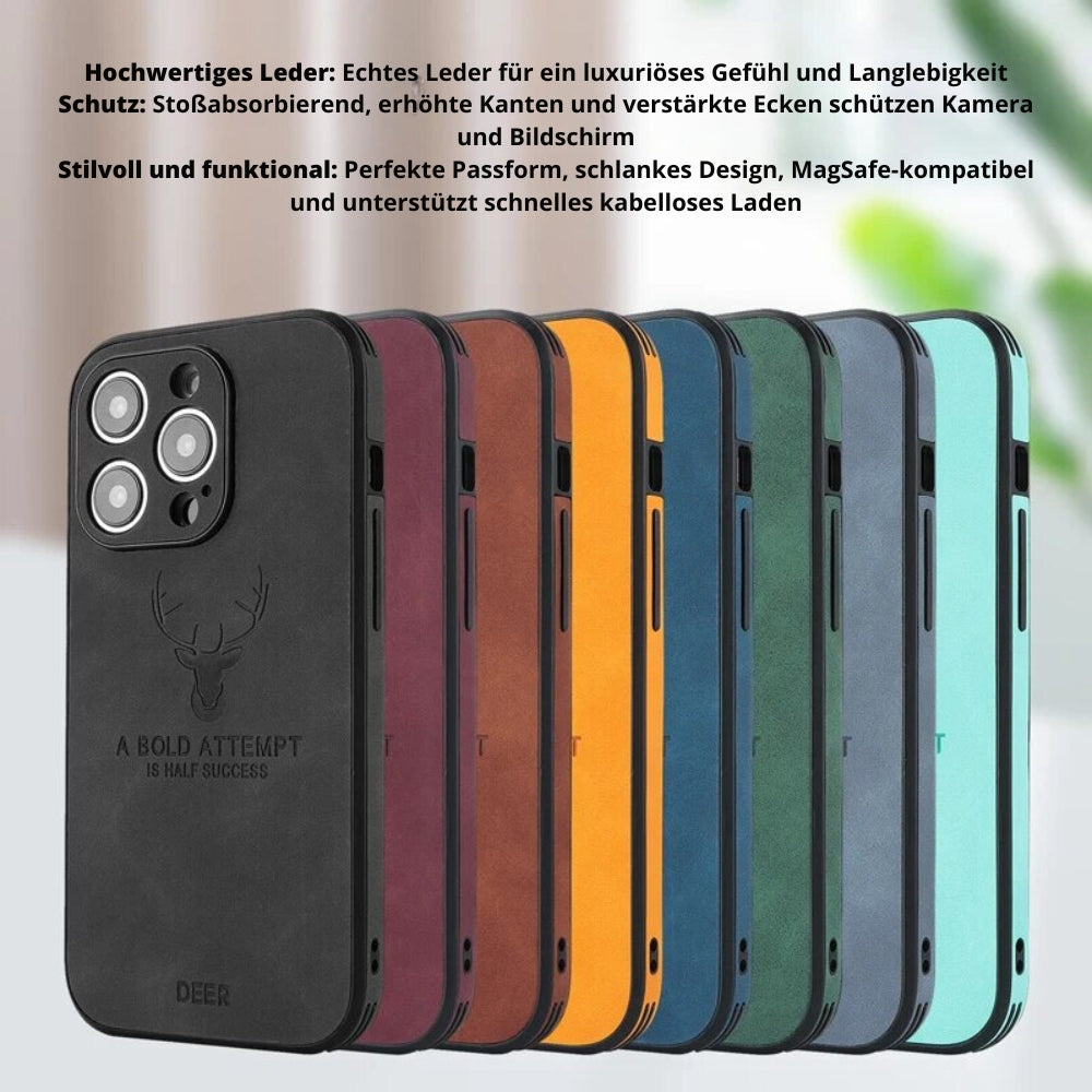 Deer – iPhone-hoes echt leer & schokbestendig – stijlvol en slank design