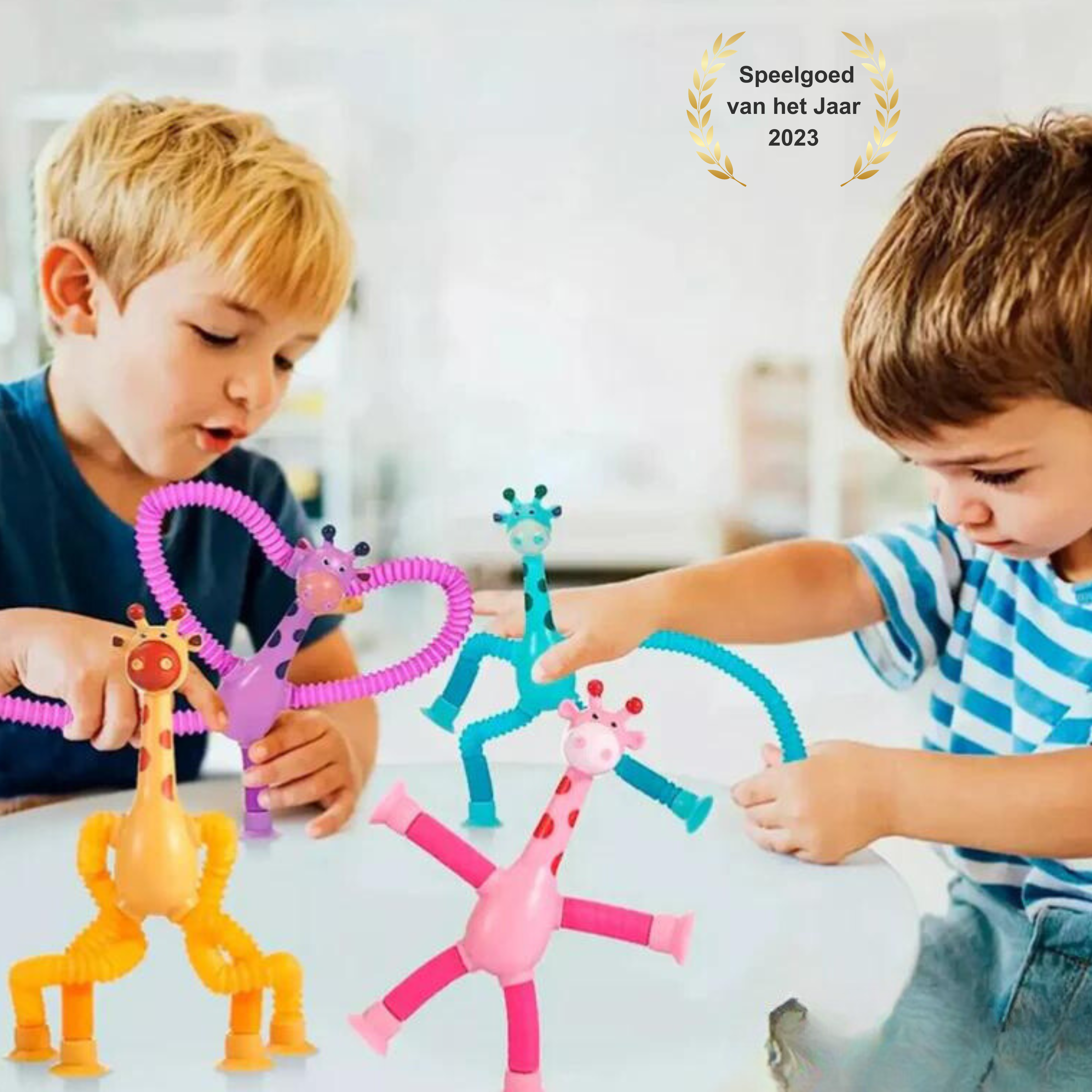 PlayZoo – Jirafas Mágicas juguete – Estiramiento y educativo para niños