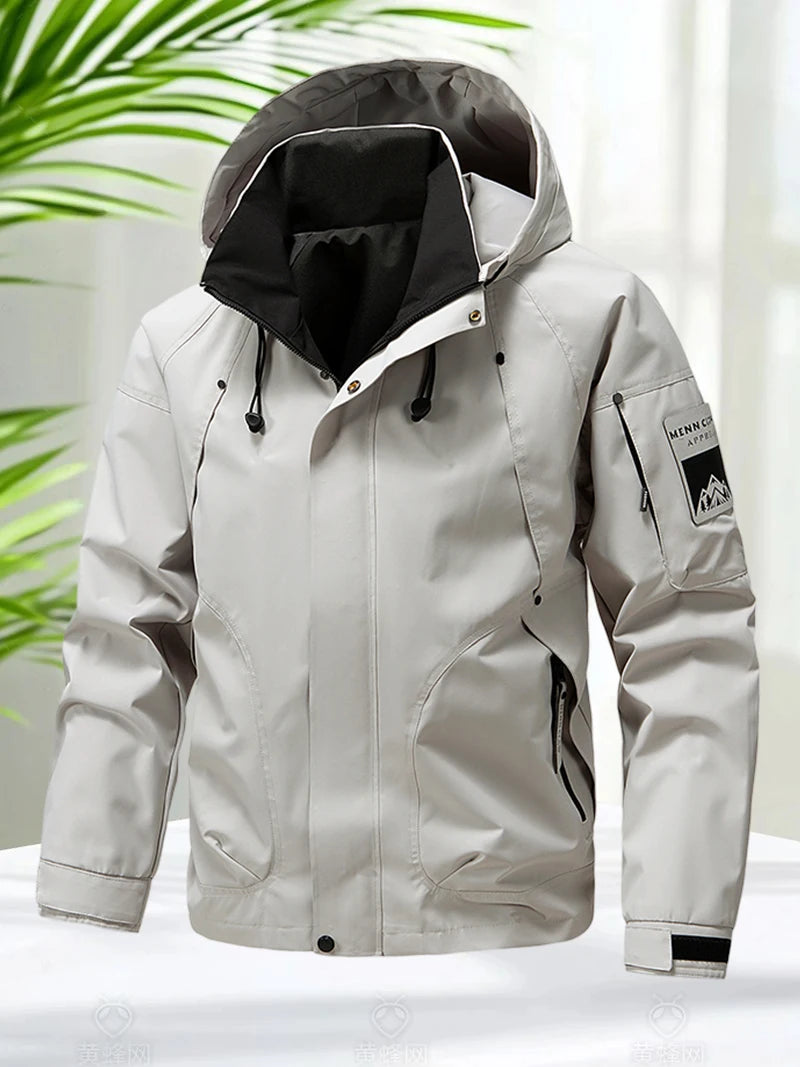 StormPeak Heren Softshell Jas – Lichtgewicht, Waterdicht & Met Capuchon