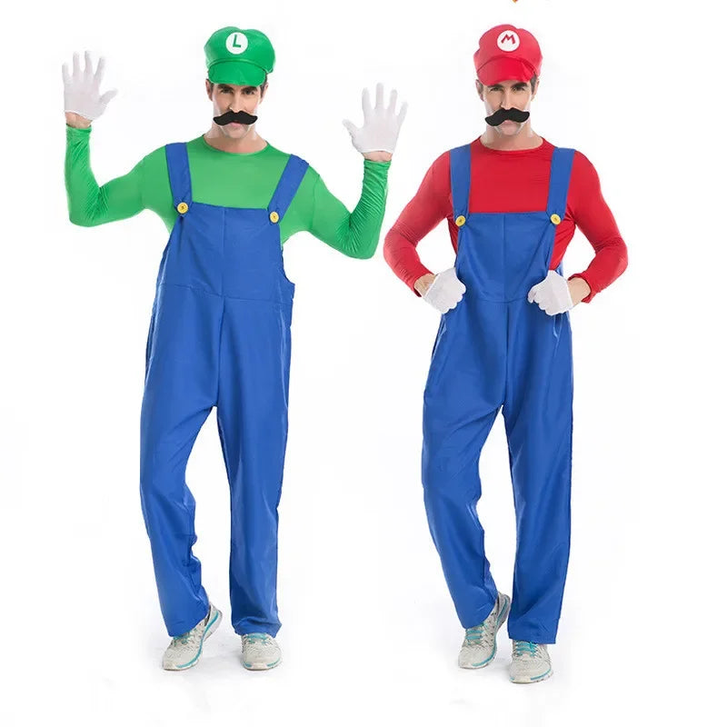 PixelPlay – Groene Loodgieter Kostuum Volwassenen – Cosplay Outfit met Hoed & Handschoenen