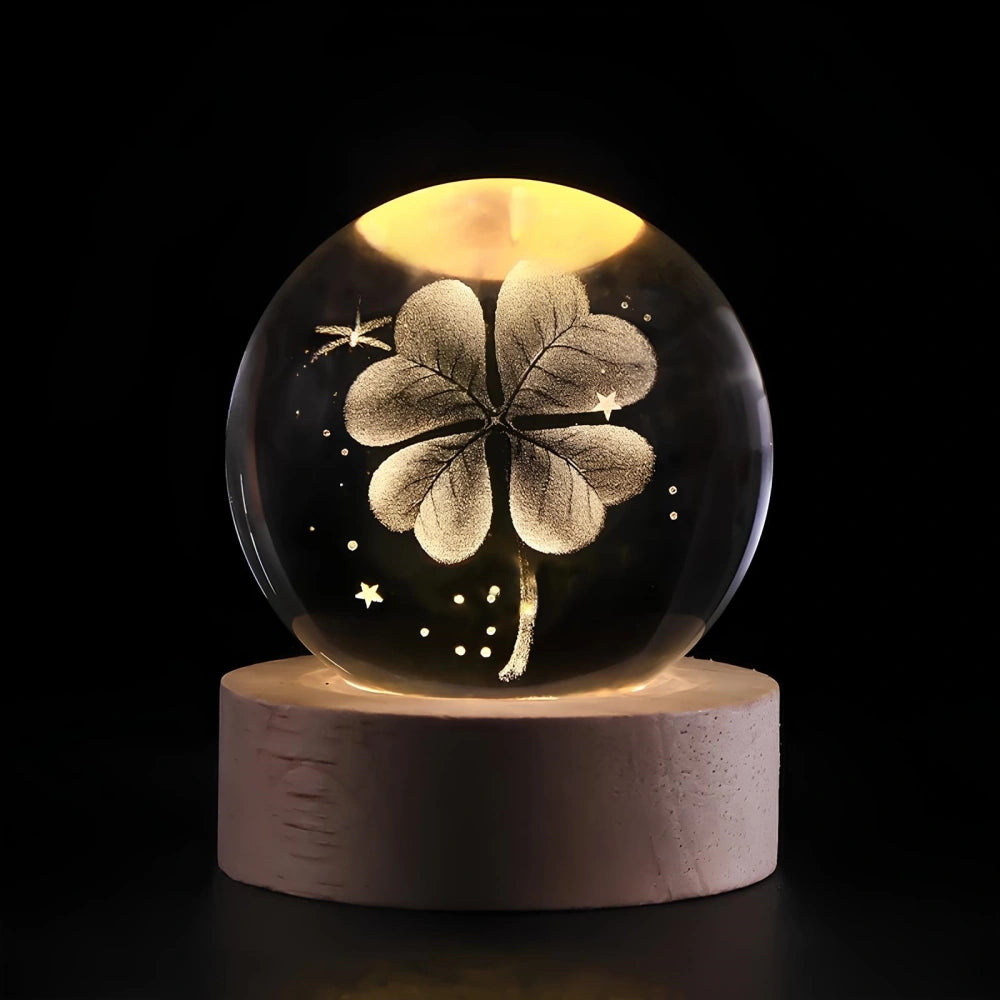 Luminous Crystal Ball – Magische 3D Gegraveerde Sfeerlicht voor Thuisdecoratie