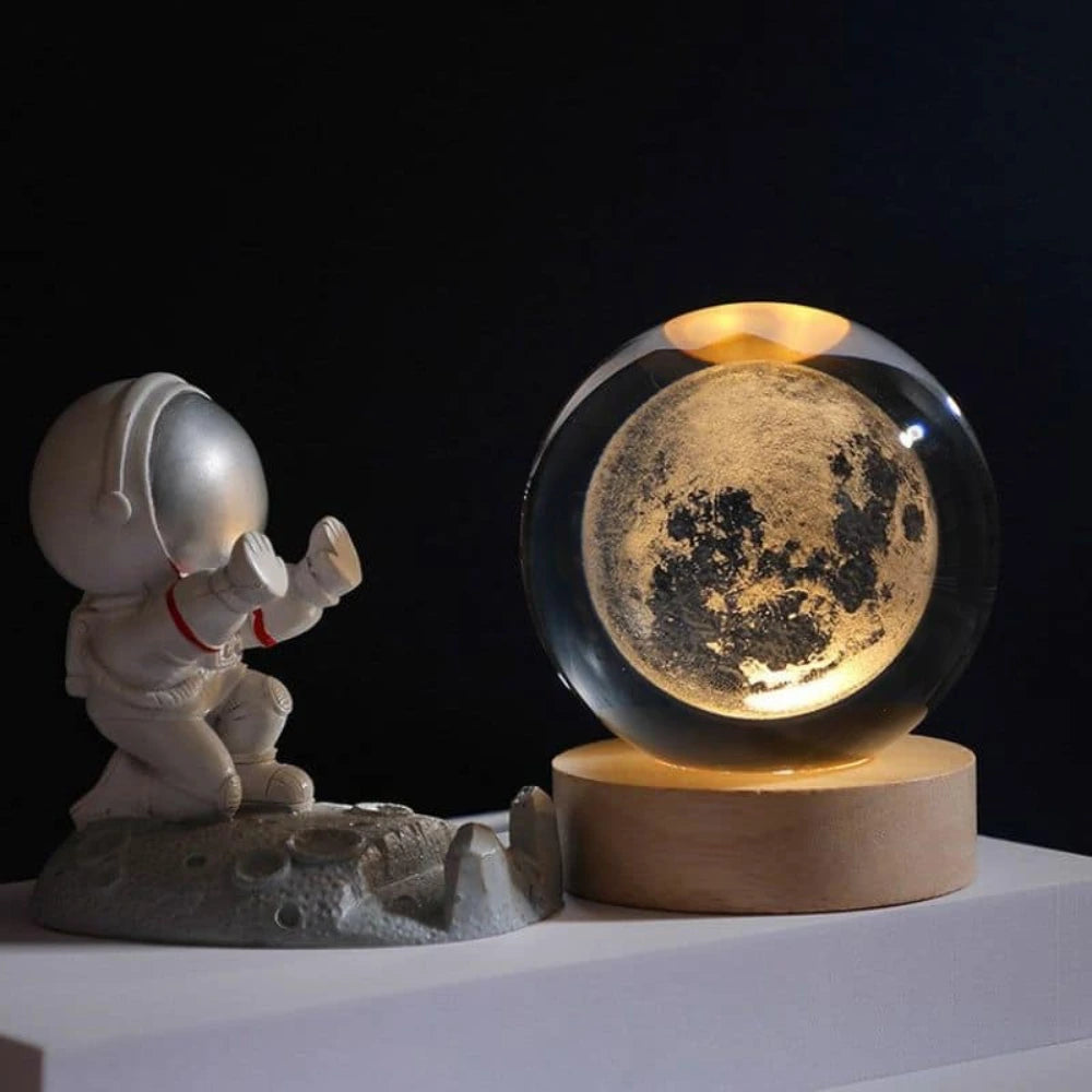 Luminous Crystal Ball – Magische 3D Gegraveerde Sfeerlicht voor Thuisdecoratie