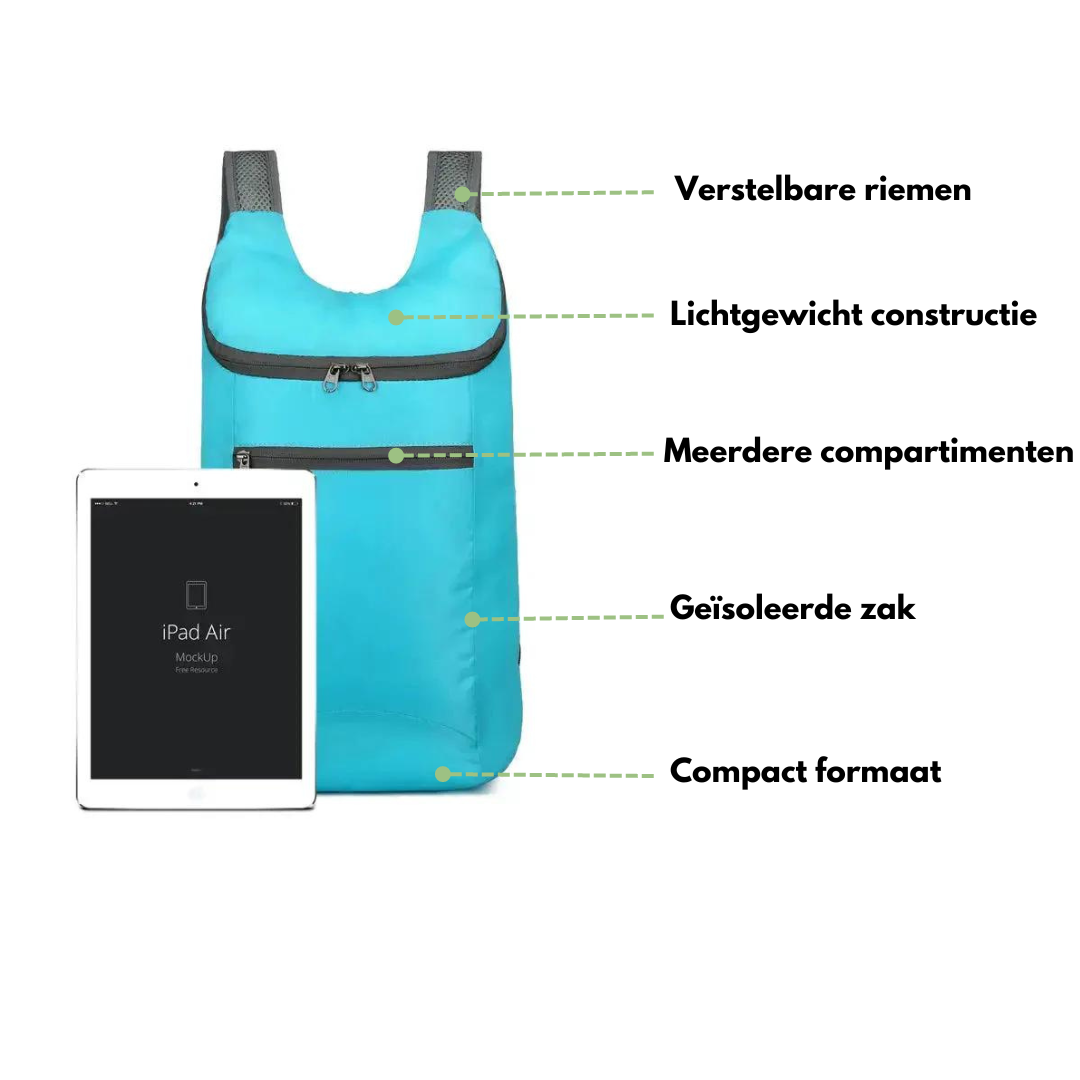 Opvouwbare Rugtas 20L – Lichtgewicht & Waterdicht voor Reizen