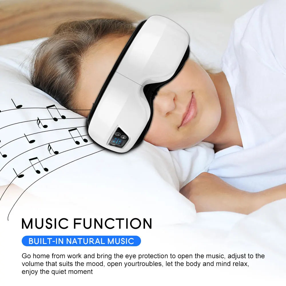 Eyeglow 6D Oogmassageapparaat – Warmte, Luchtdruk & Bluetooth Muziek