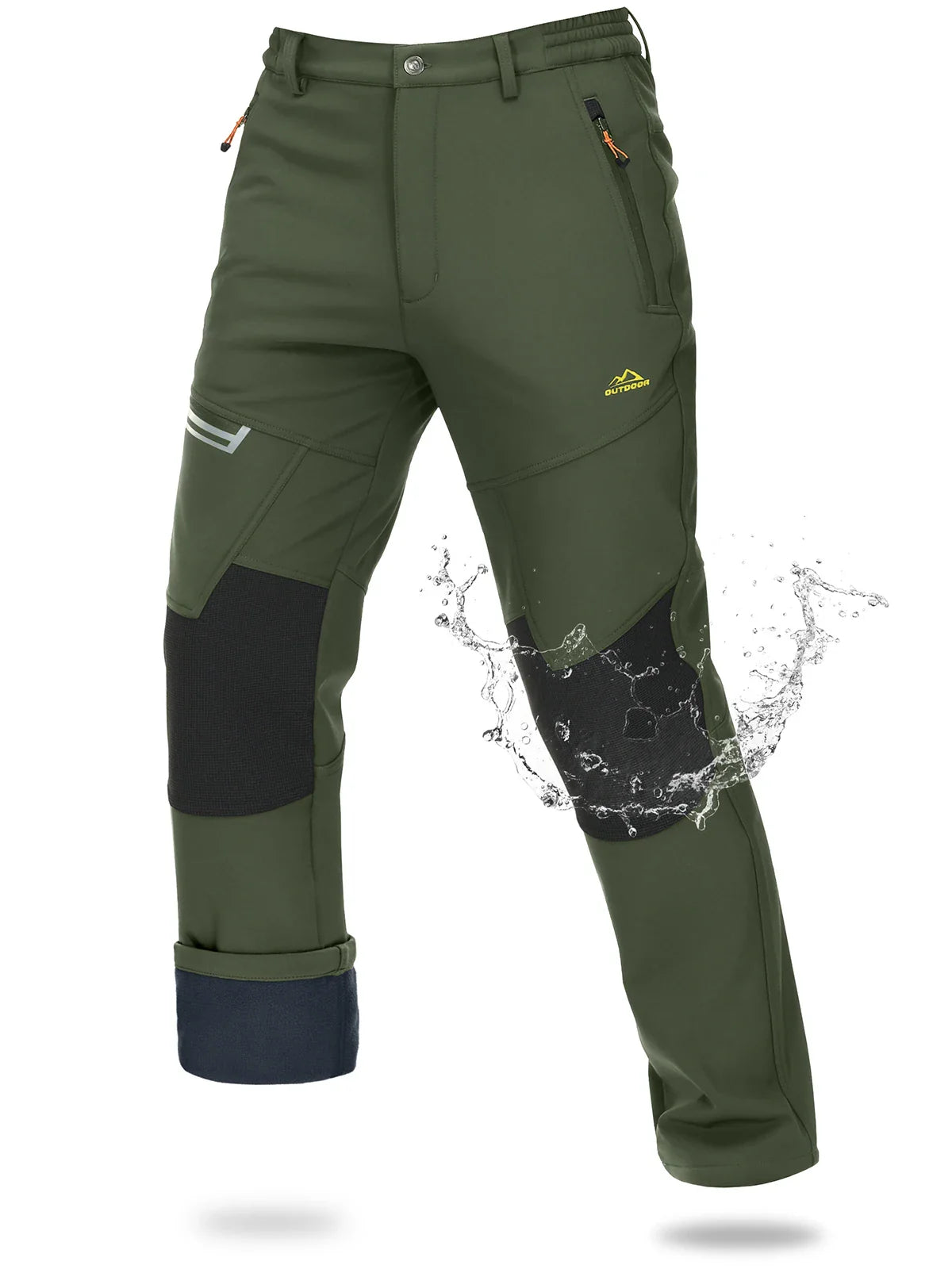 Magcomsen – Softshell ski pants men – Waterproof & warm fleece lining