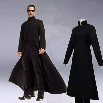 DarkMorph – Black Trenchcoat Cosplay Costume Men – Halloween & Theme Parties