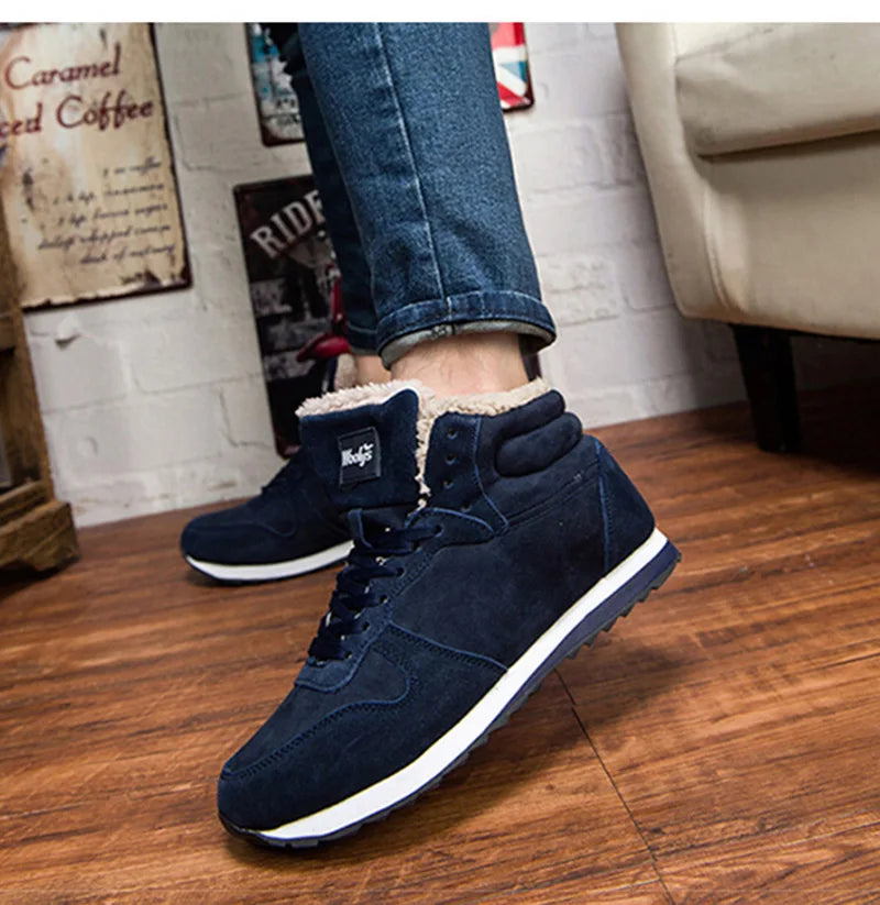 Maxon – Botas de invierno para hombre con piel sintética y suela antideslizante