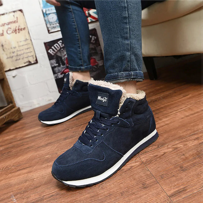 Maxon – Botas de invierno para hombre con piel sintética y suela antideslizante