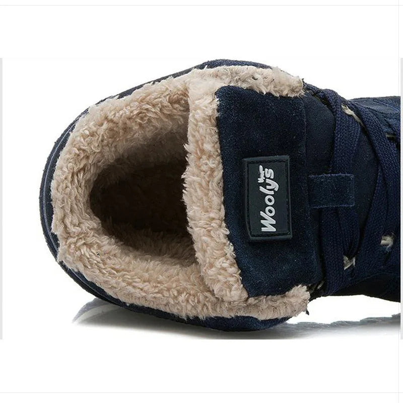 Maxon – Botas de invierno para hombre con piel sintética y suela antideslizante
