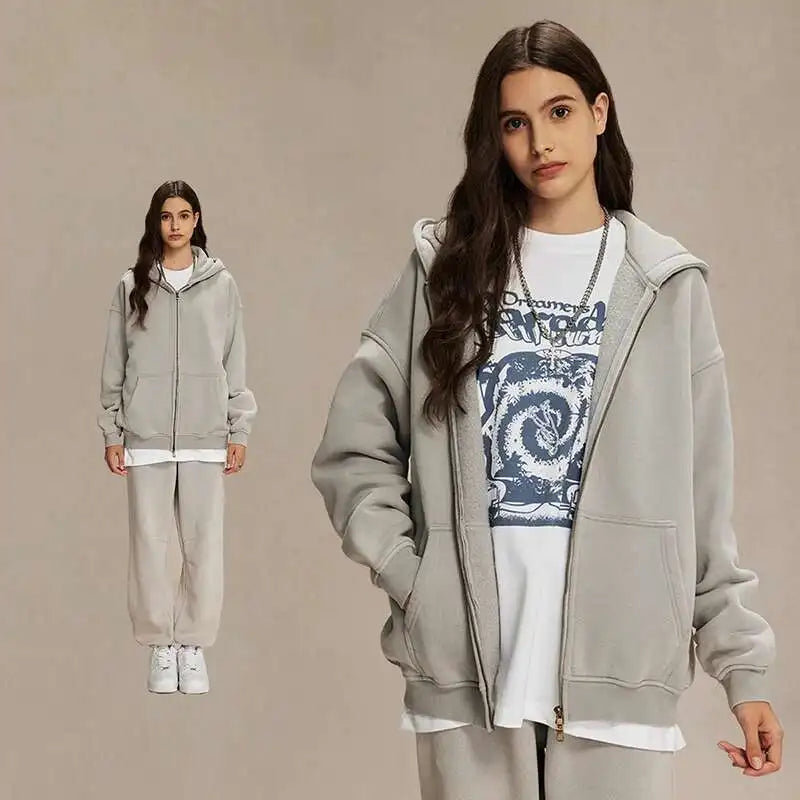 Męska bluza z kapturem w stylu vintage, luźna i wygodna 6