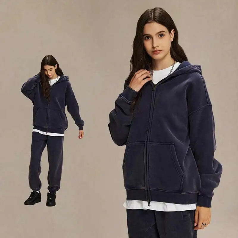 Męska bluza z kapturem w stylu vintage, luźna i wygodna 7