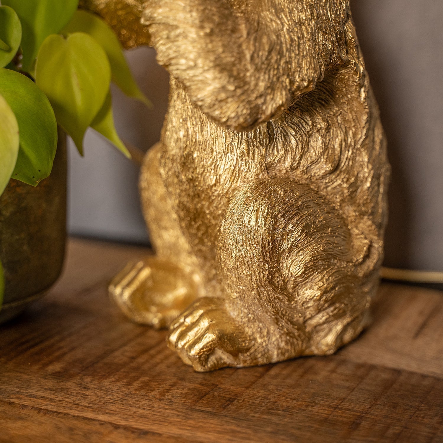 Lámpara de mesa ChimpShine - Mono dorado - Lujo y único - Ideal para ambiente y estilo en casa