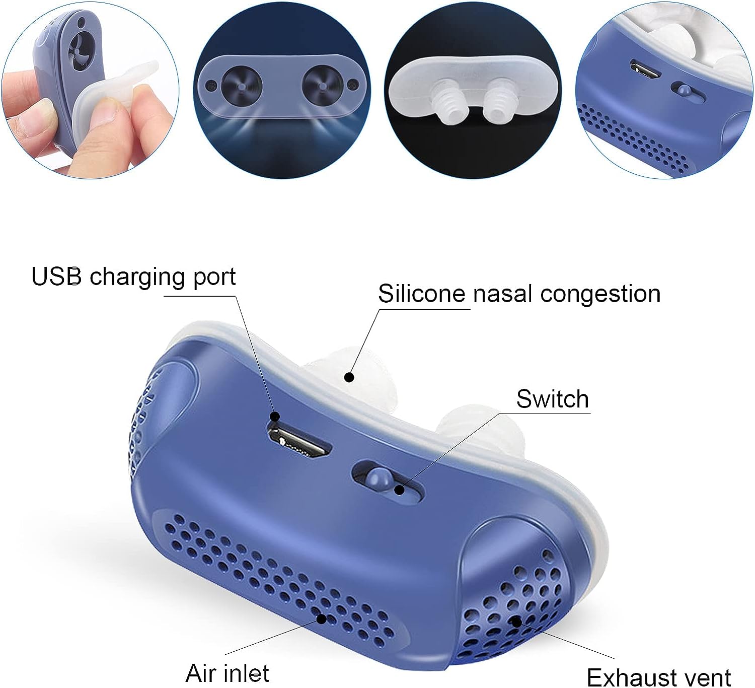 Microbreath – CPAP zonder masker stil & compact – voor thuis & reizen