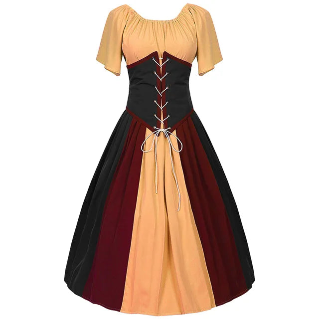 Melzano Adabellan – Glorieuze Renaissance Jurk voor Vrouwen, Middeleeuws Gothic