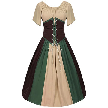 Melzano Adabellan – Glorieuze Renaissance Jurk voor Vrouwen, Middeleeuws Gothic