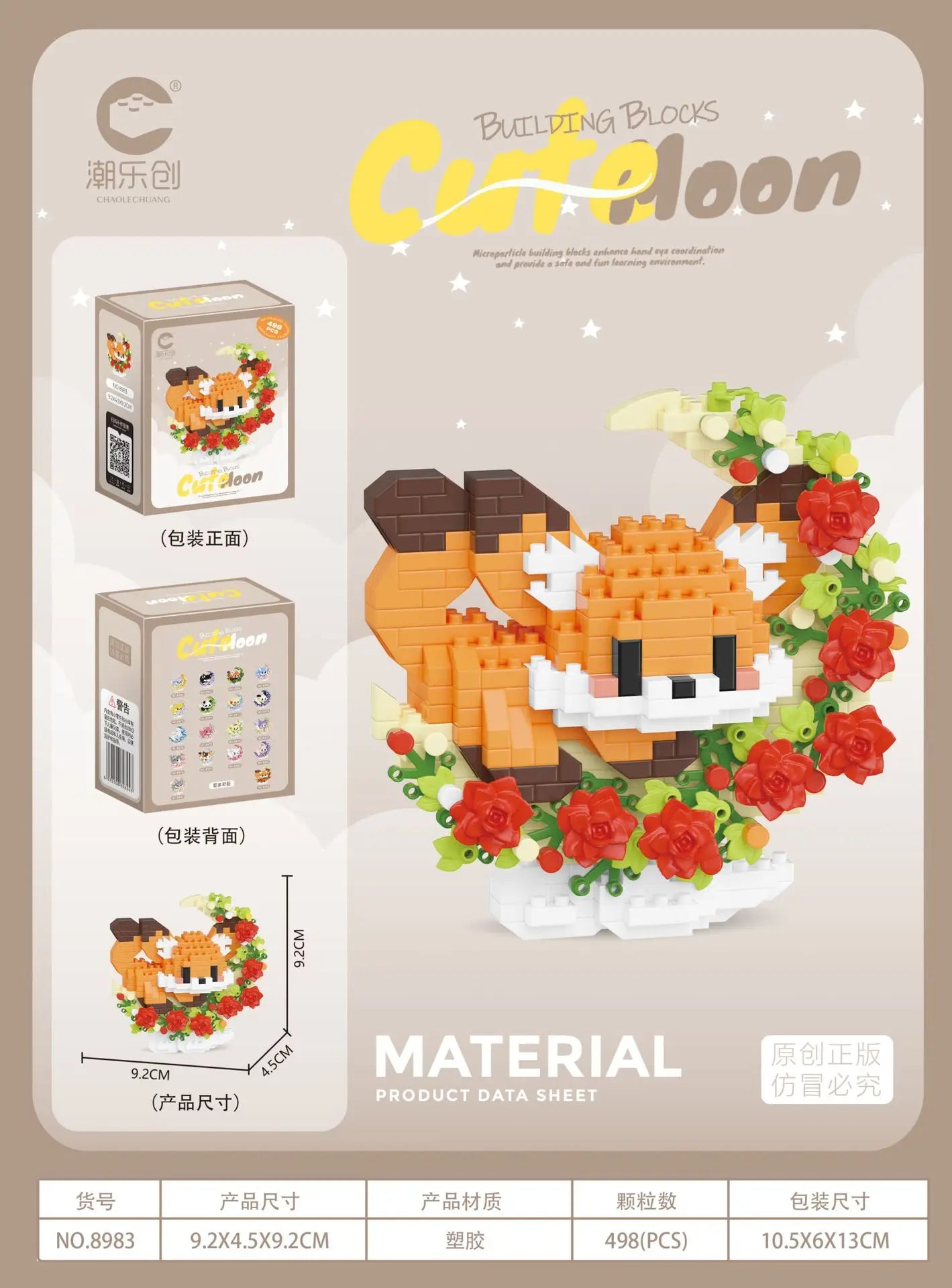 Cubrio – Mini Set de Construcción Panda y Mapache – Diversión para jugar desde 6 años