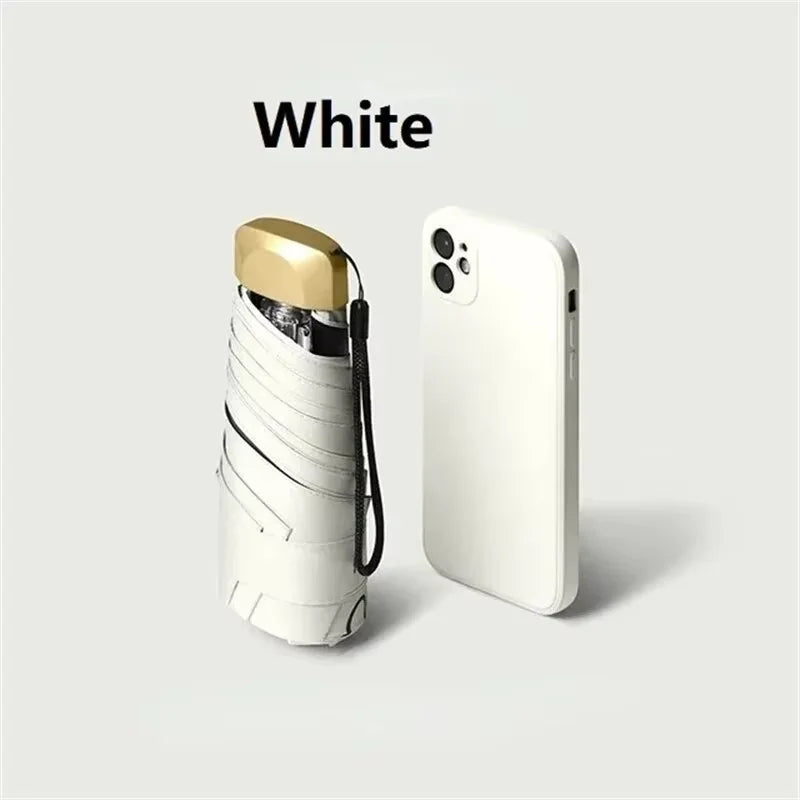 SkyShield – Mini paraguas tamaño de viaje, protección UV y cortavientos