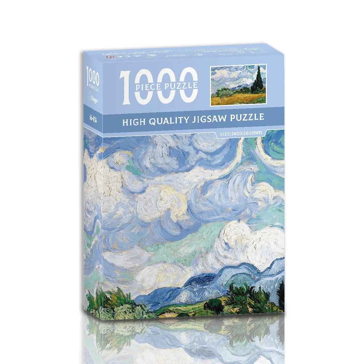 Minipuzzel 1000 stukjes Van Gogh Sterrennacht voor volwassenen, milieuvriendelijk papier 10