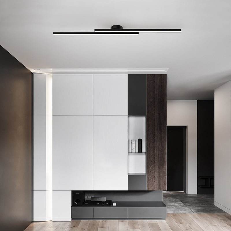 Alurex – Moderne aluminium LED plafondlamp – Semi flush lang design
