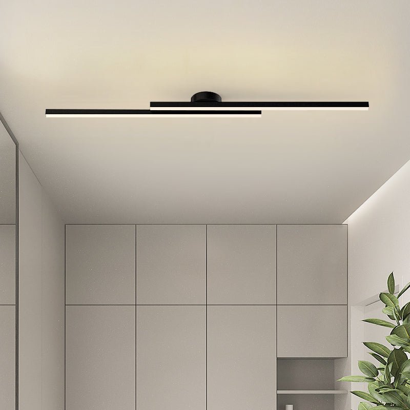 Alurex – Moderne aluminium LED plafondlamp – Semi flush lang design
