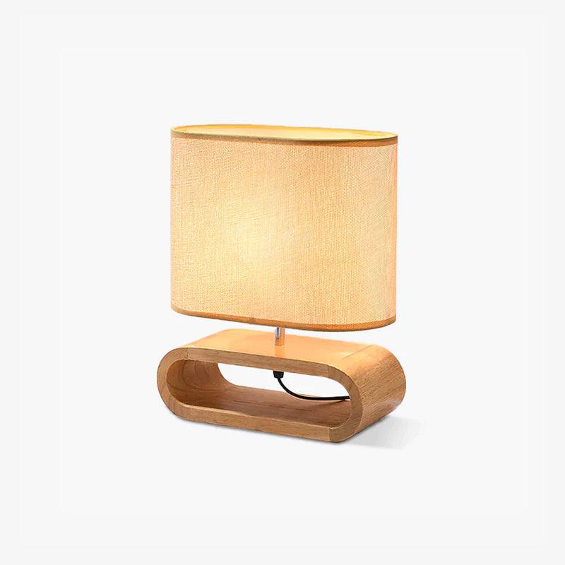 Lámpara de mesa de diseño de madera - Apariencia lujosa con elegancia en la pantalla de la lámpara