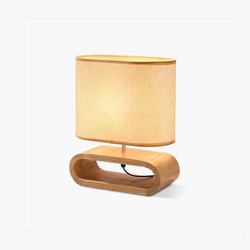Lámpara de mesa de diseño de madera - Apariencia lujosa con elegancia en la pantalla de la lámpara