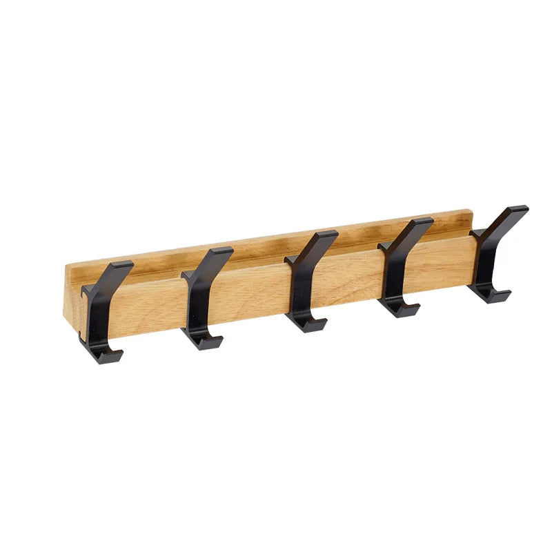 Wandkapstok Nordic – Zwart – Verplaatsbare Haken – 40 cm