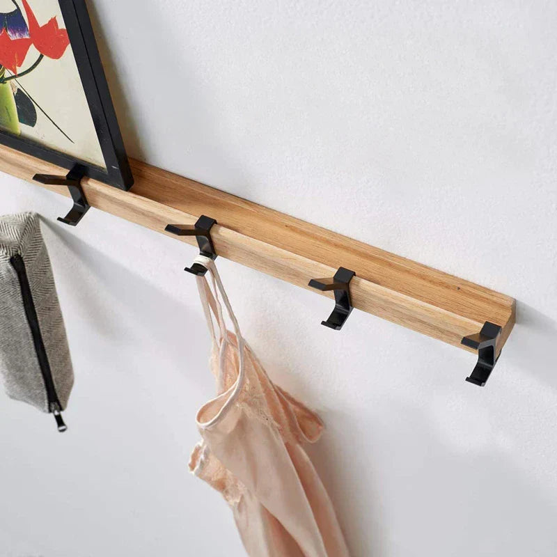 Wandkapstok Nordic – Zwart – Verplaatsbare Haken – 40 cm