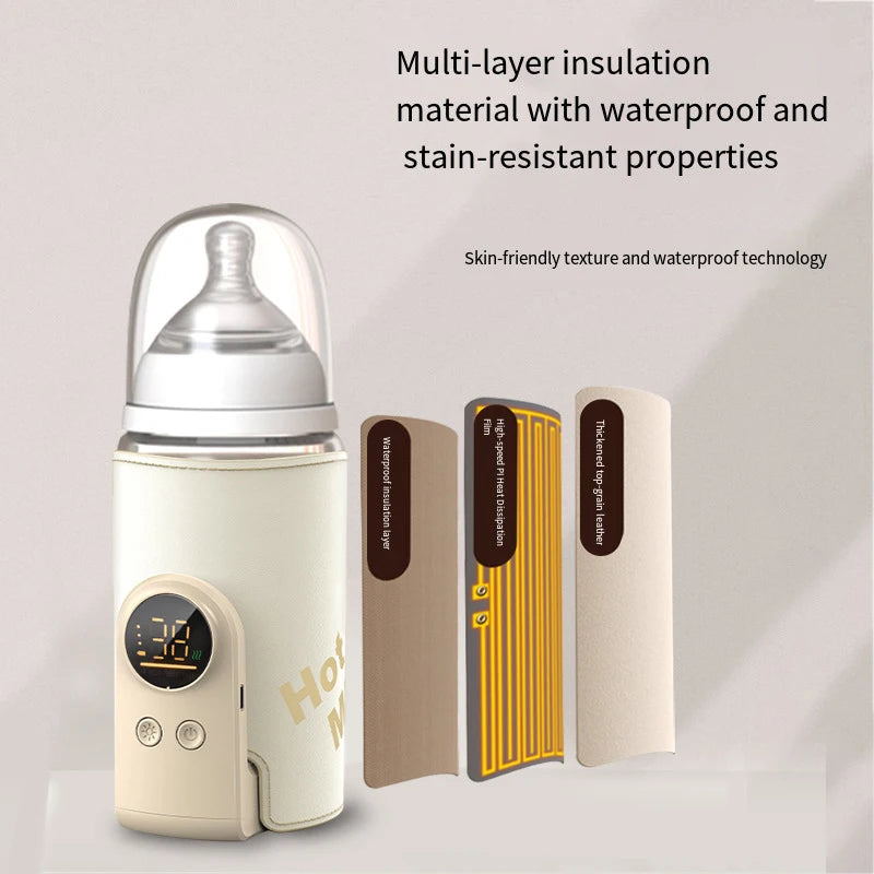 Multifunctionele Babyfleswarmer voor Onderweg met Slimme Temperatuurregeling 3