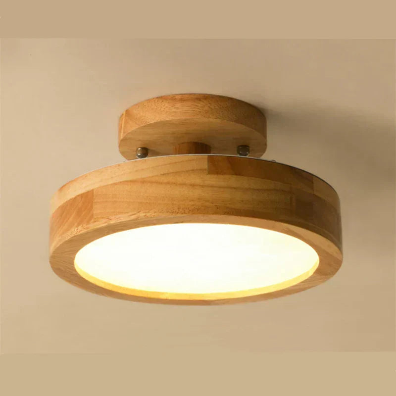 NordicLuxe – Round wooden Scandinavian ceiling lamp 20 cm – 12W LED