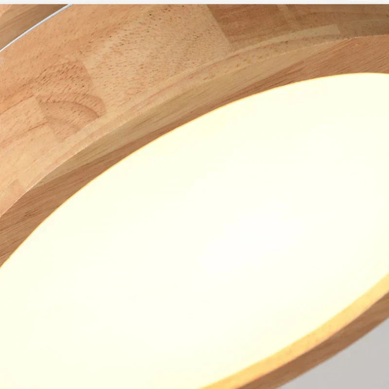 NordicLuxe – Round wooden Scandinavian ceiling lamp 20 cm – 12W LED