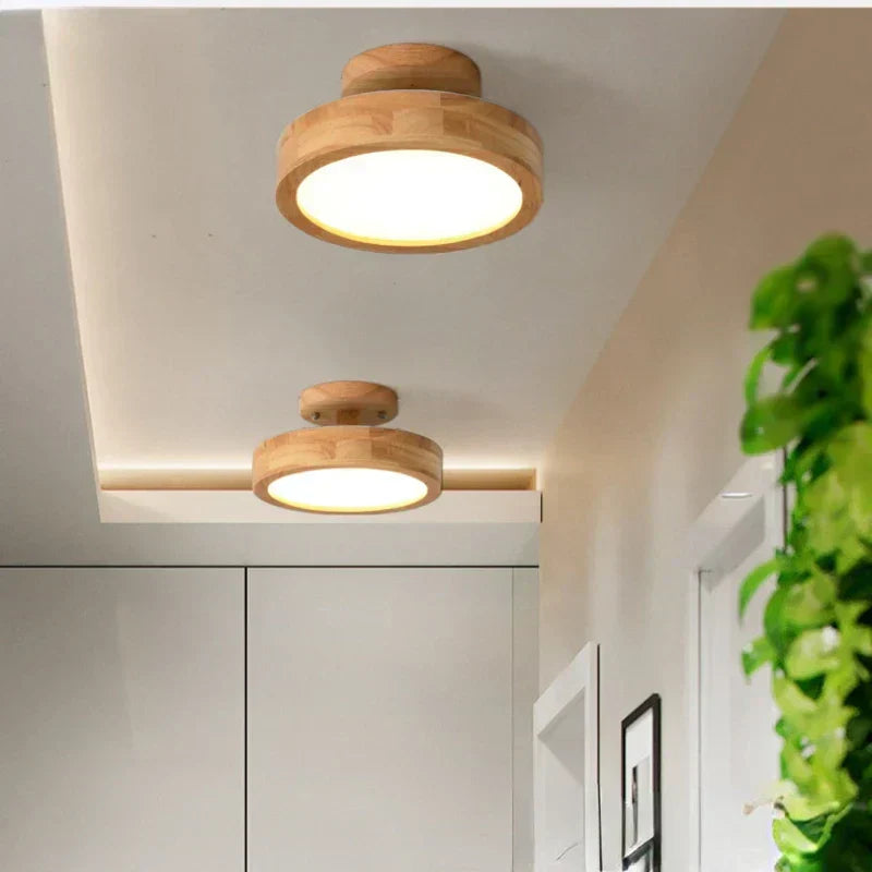 NordicLuxe – Round wooden Scandinavian ceiling lamp 20 cm – 12W LED