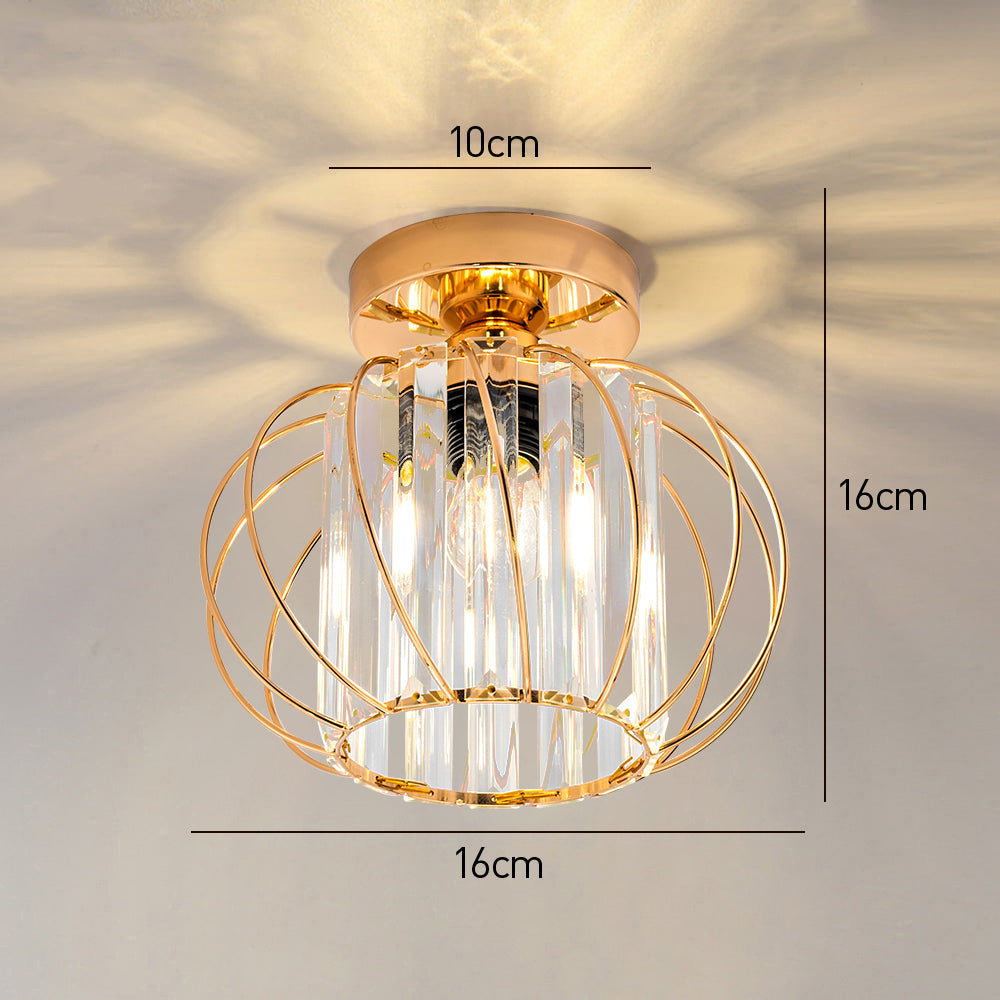 Glazora – Scandinavische plafondlamp – Glas & zwart ijzer design