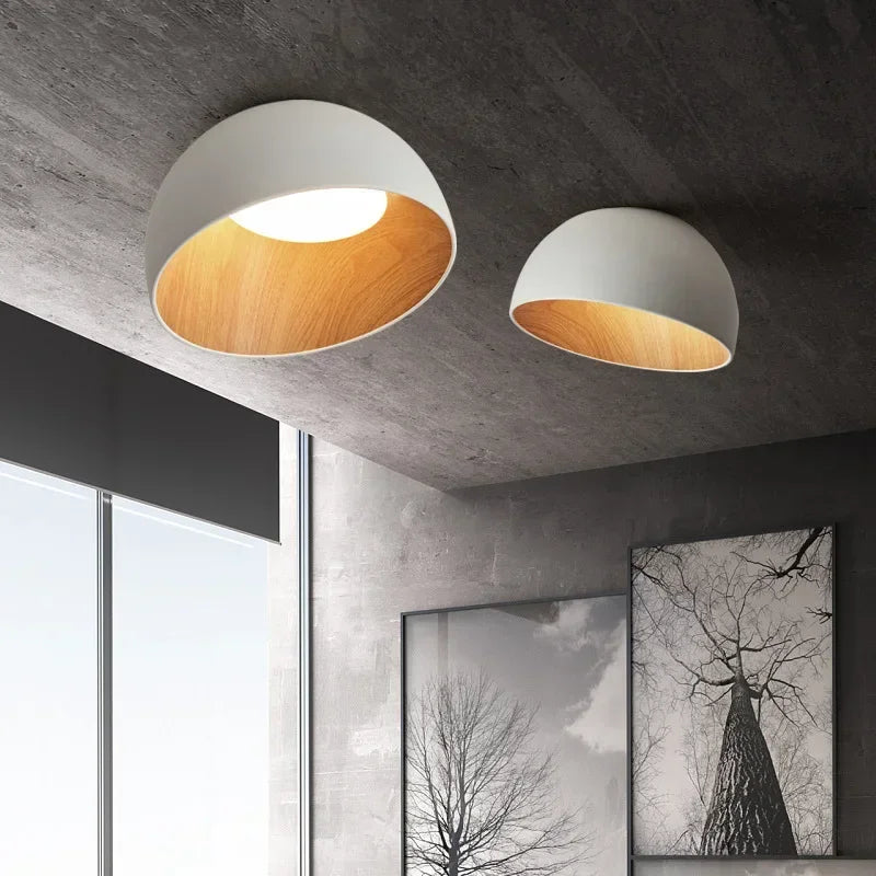 NordWood – Lámpara de techo LED escandinava de madera – Comedores y dormitorios