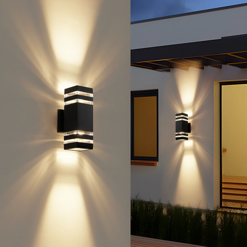 Lumora – Outdoor wall lamp 2-way light beam – Aluminum & glass E27